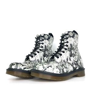 Dr Martens 1460 Floral Slime Paint Slick Ankle Boots Women’s 5 Shoes